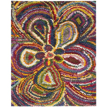 Flowers First 9 x 12 ft. Fiesta Shag Power Loomed Rug, Multi Color - Large Rectangle FL1868154